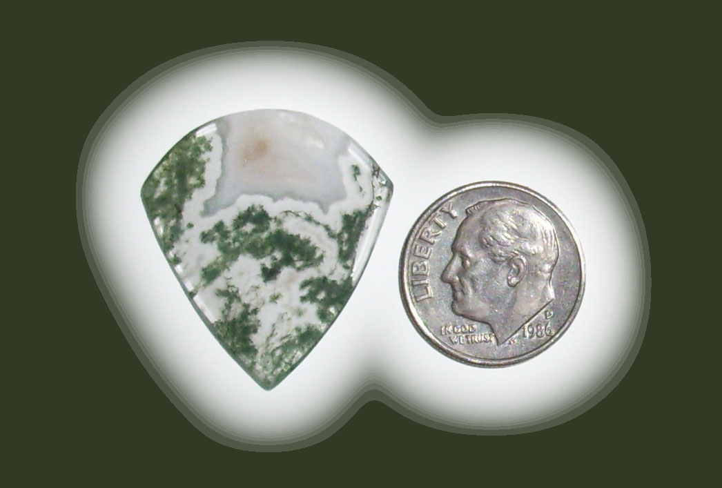 JZ42031  Green Moss Agate