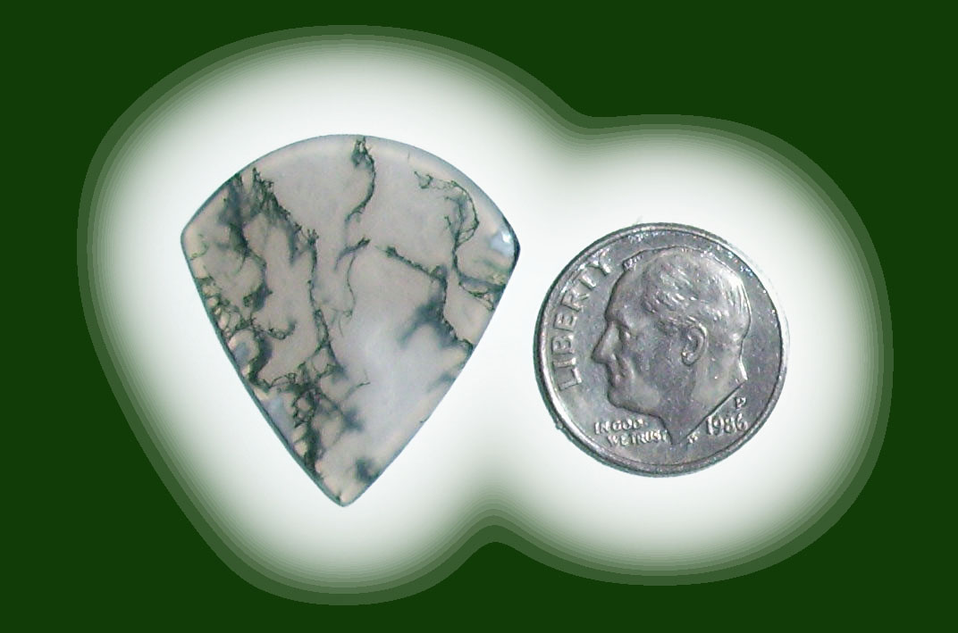 JZ42073 Green Moss Agate